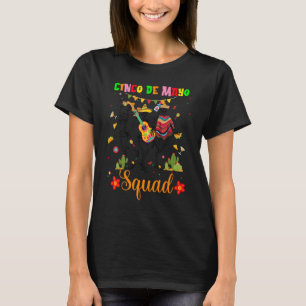 Cinco De Mayo Squad Dancing Skelettsgitarre Tacos T-Shirt