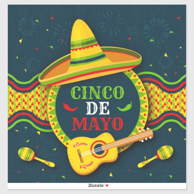 Cinco De Mayo Sticker (Blatt)