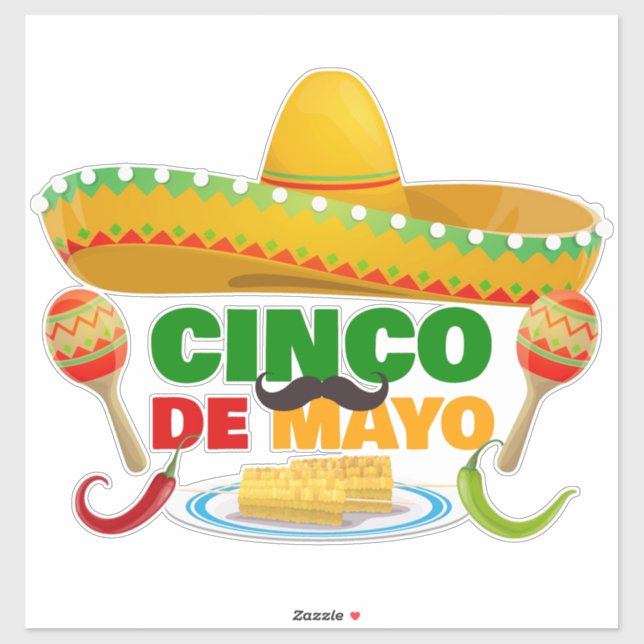 Cinco De Mayo Sticker (Blatt)