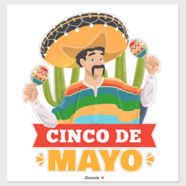 Cinco De Mayo Sticker (Blatt)