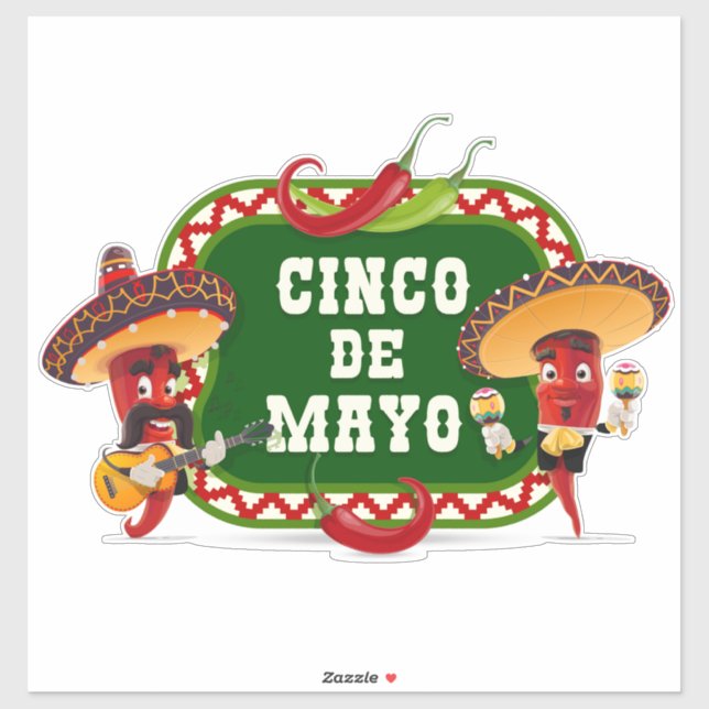 Cinco De Mayo Sticker (Blatt)