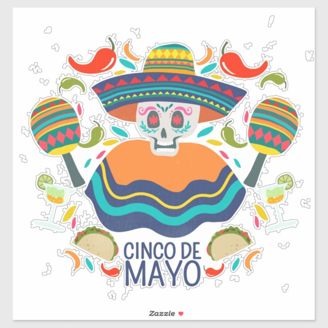 Cinco De Mayo Sticker (Blatt)