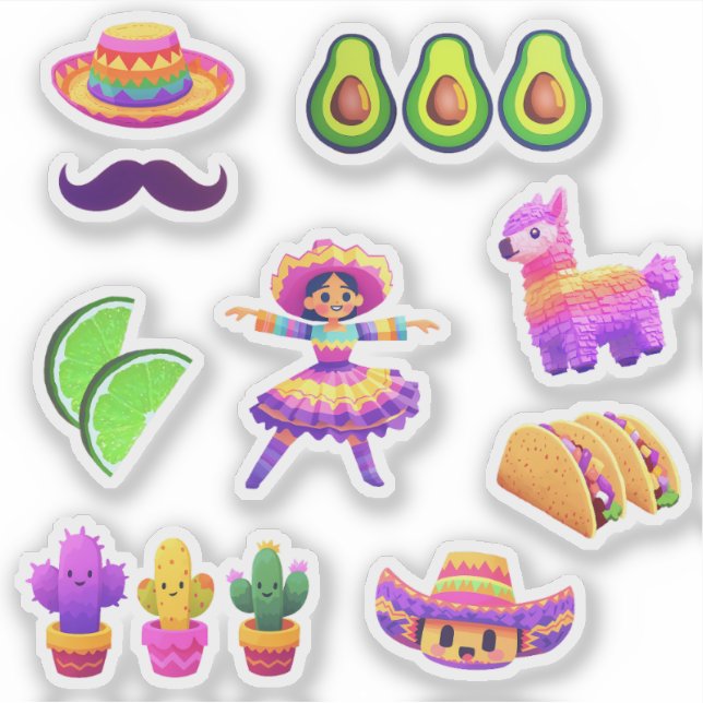 Cinco de Mayo Sticker Set (Vorderseite)