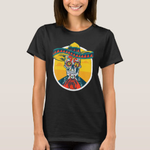 Cinco de Mayo Sugar Skelett mit mexikanisch T-Shirt