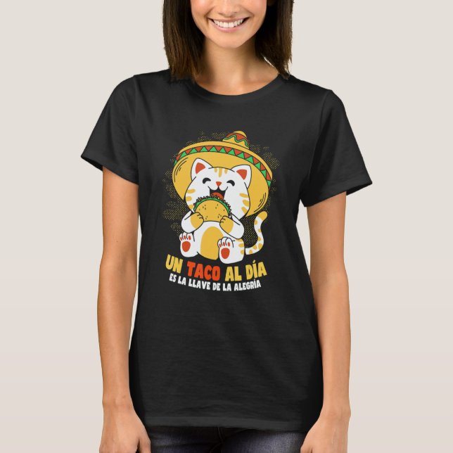 Cinco de Mayo Taco Cat T-Shirt (Vorderseite)
