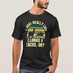 Cinco De Mayo Taco Dienstag Niedliche Lamas Taco T-Shirt