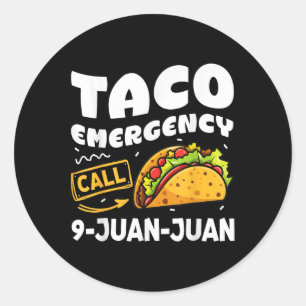 Cinco De Mayo Taco Notruf 9 Juan Juan Cinc Runder Aufkleber