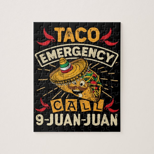 Cinco De Mayo Taco-Notruf 9 Juan Juan Puzzle (Vertikal)