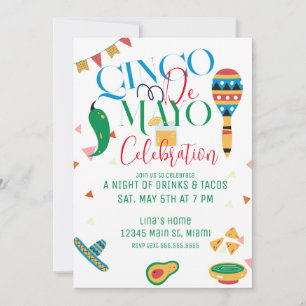 Cinco De Mayo Taco Party Fiesta Celebration Einladung