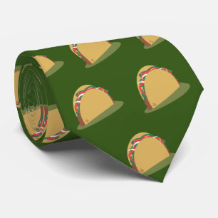Cinco De Mayo Taco Seitwärts Lecker Muster Krawatte