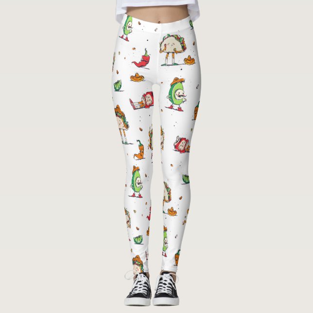 cinco de mayo tacos kawaii leggings (Vorderseite)