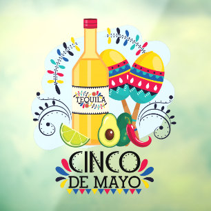 Cinco de Mayo Tequila Mexican Business Fensteraufkleber