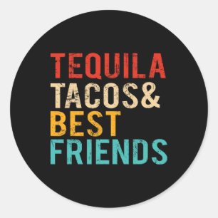 Cinco De Mayo Tequila Tacos Beste Freunde Trinken Runder Aufkleber