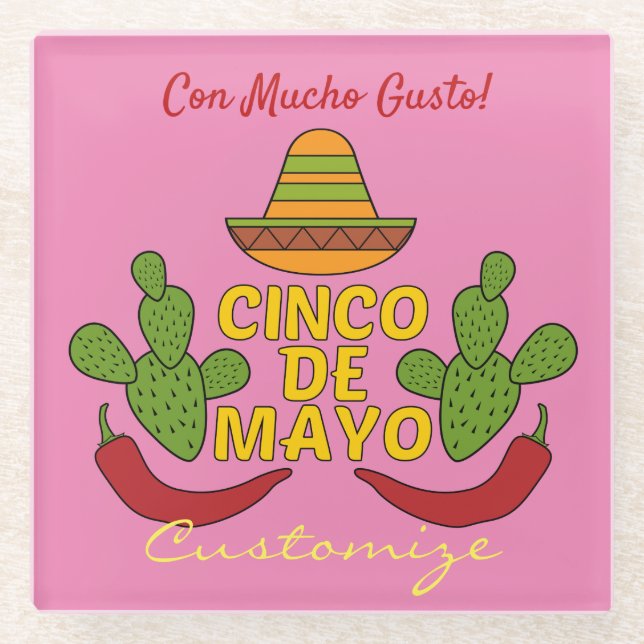 Cinco de Mayo Thunder_Cove Glasuntersetzer (Vorderseite)