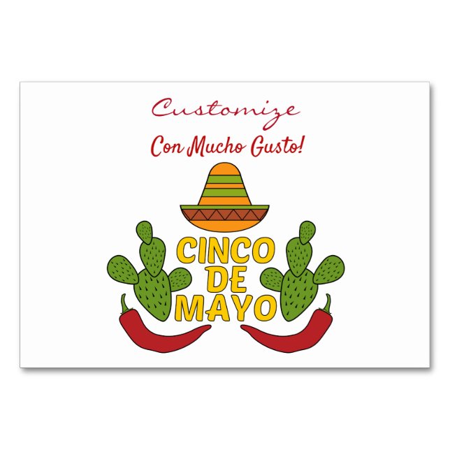 Cinco de Mayo Thunder_Cove Tischnummer (Vorderseite)
