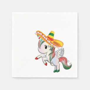 Cinco de Mayo Unicorn Pegasus Serviette
