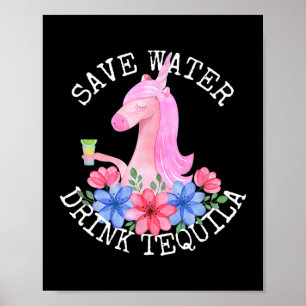 Cinco De Mayo Unicorn Rett Water Drink Poster