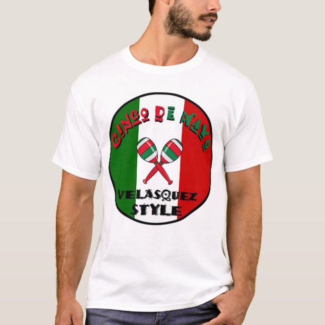 Cinco De Mayo - Velasquez Art T-Shirt (Vorderseite)