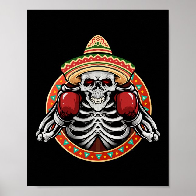 Cinco De Mayo Vintager mexikanischer Boxstil Great Poster (Vorne)