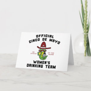 Cinco de Mayo Women's Drinking Team Karte