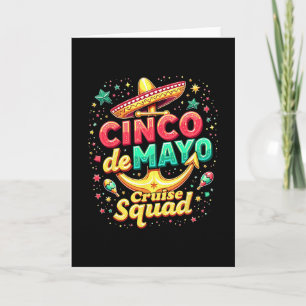 Cinco De Mayos Kreuzfahrt-Mannschaft-Fiesta-Famili Karte