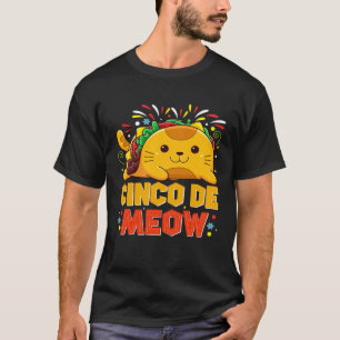 Cinco De Meo Mexikanische Katze Cinco De Mayo Kos T-Shirt