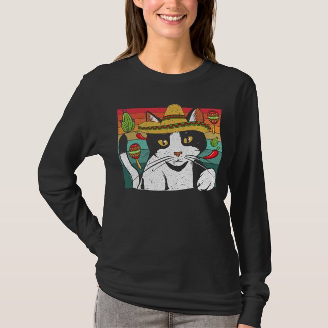Cinco de Meow Cat  Mexico Pride Mexican Cinco De M T-Shirt (Vorderseite)