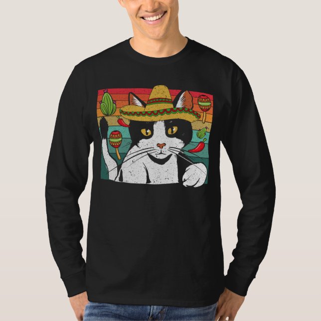 Cinco de Meow Cat  Mexico Pride Mexican Cinco De M T-Shirt (Vorderseite)