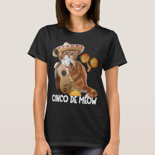 Cinco De Meow Cinco De Mayo Cat Kostüm T-Shirt
