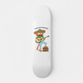 "Cinco de Meow" Gesang Cartoon Mustache Cat Skateboard