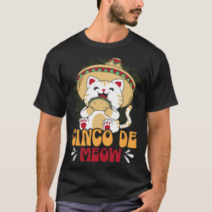 Cinco de Meow Katze Mexico Stolz Mexikanischer Cin T-Shirt