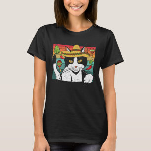 Cinco de Meow Katze Mexiko Stolz Mexikanischer Ci T-Shirt