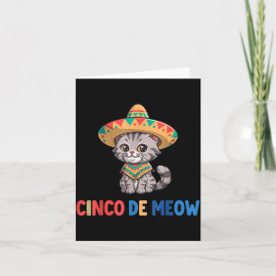 Cinco De Meow Lustiger Sombrero Katze Cinco De May Karte