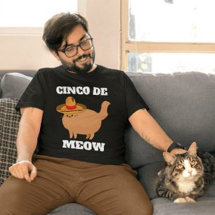 CINCO DE MEOW LUSTIGES KATZEN T-SHIRT T-SHIRTS