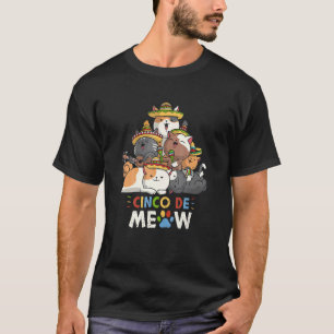 Cinco De Meow Mariachi Katze Cinco De Mayo T-Shirt