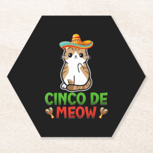 Cinco De Meow Niedlich Cinco De Mayo Sombrero Cat Untersetzer