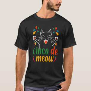 Cinco De Meow Süßes Mex Katze Kostüm Cinco De Ma T-Shirt