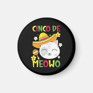 Cinco De Meowo, farbenfrohe und spielerische mexik Magnet