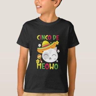 Cinco De Meowo, farbenfrohe und spielerische mexik T-Shirt