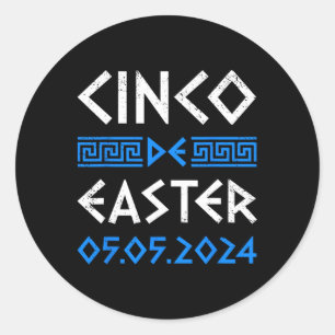Cinco De Oaster Funny Cinco De Mayo Orthodox Griec Runder Aufkleber