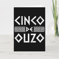Cinco De Ouzo Retro Lustig Griechisch Ostern Cinco