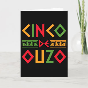 Cinco De Ouzo Retro Lustig Griechisch Ostern Cinco Karte