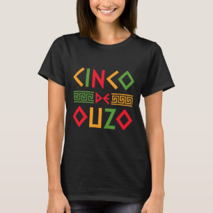 Cinco De Ouzo Retro Lustig Griechisch Ostern Cinco T-Shirt