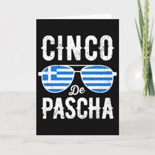 Cinco De Pascha Griechenland Flagge Lustige griech Karte