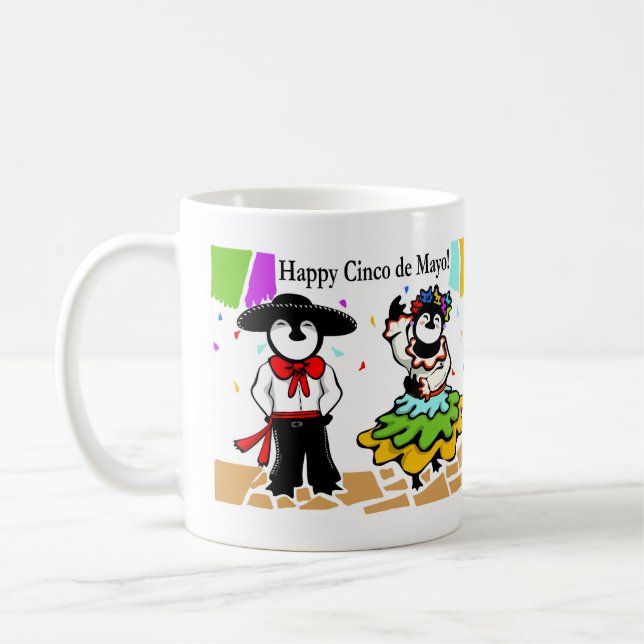 Cinco de Penguinos Kaffeetasse (Links)