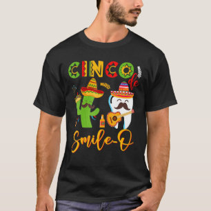 Cinco De Smile O Funny Guitar Tooth Catus Tacos Ma T-Shirt