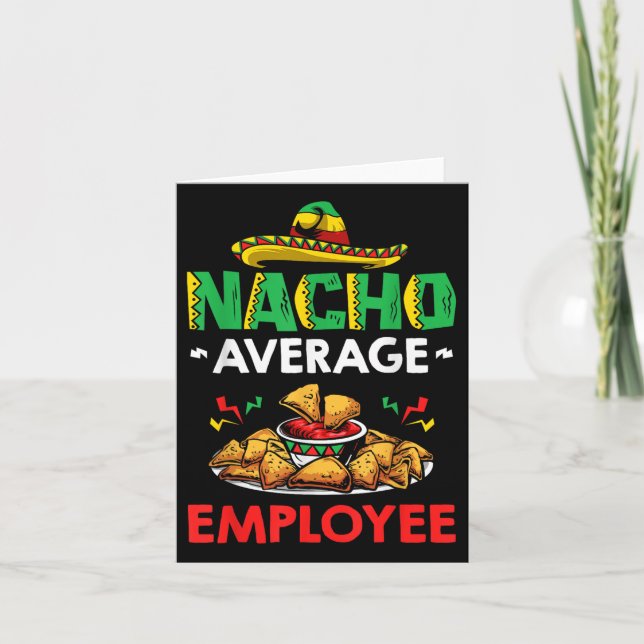 Cinco Mayo Mexican Worker 5 De Mayo Nacho Average Karte (Vorderseite)