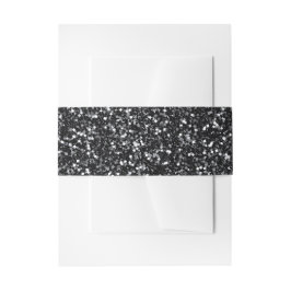 Cinder Black Glitzer Einladungsbanderole