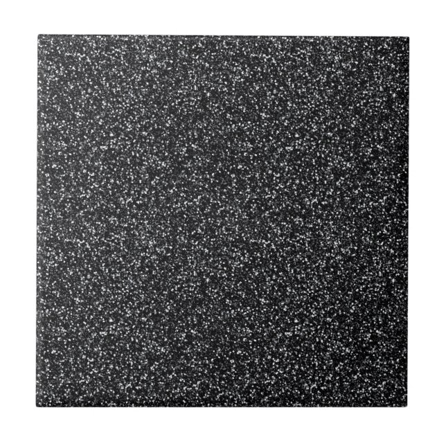Cinder Black Glitzer Fliese (Vorderseite)