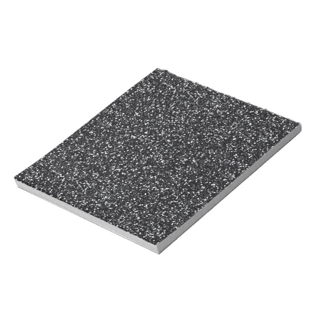 Cinder Black Glitzer Notizblock (Rotiert)